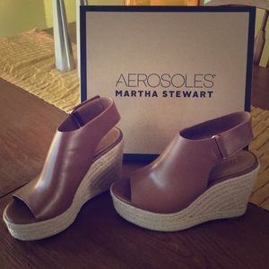 Espadrille wedges.